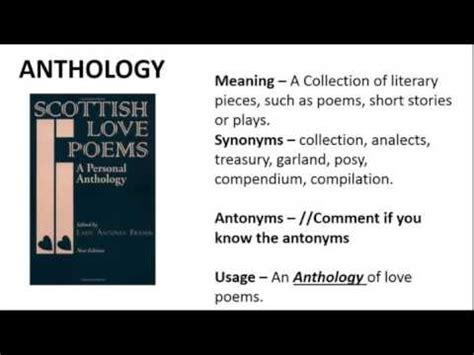 anthology definition antonym